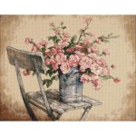 (image for) Roses On White Chair Counted Cross Stitch Kit